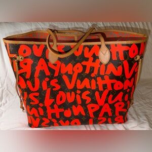 Louis Vuitton Limited Edition Sprouse Graffiti Neverfull GM Orange